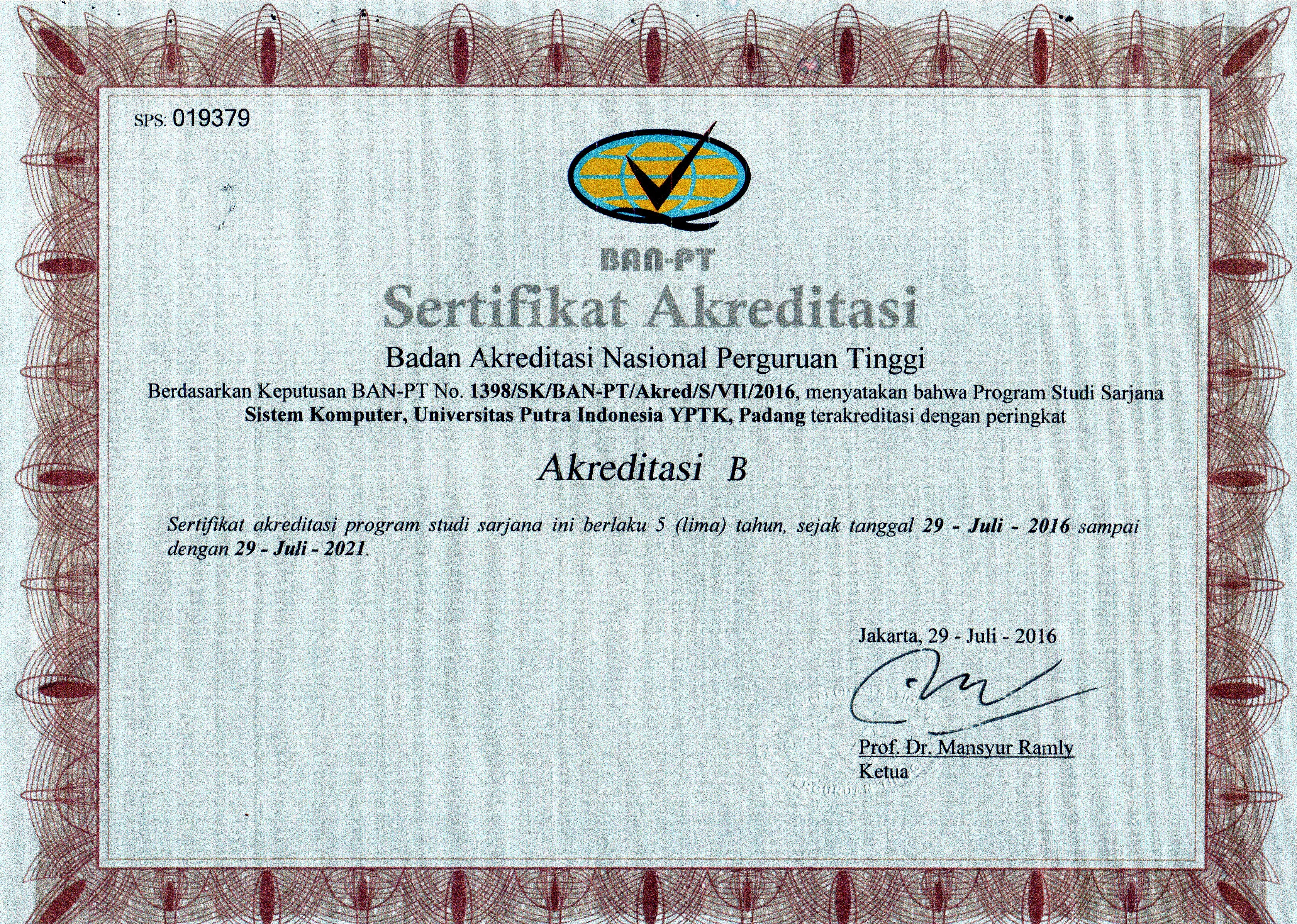 sertifikat akreditasi program studi